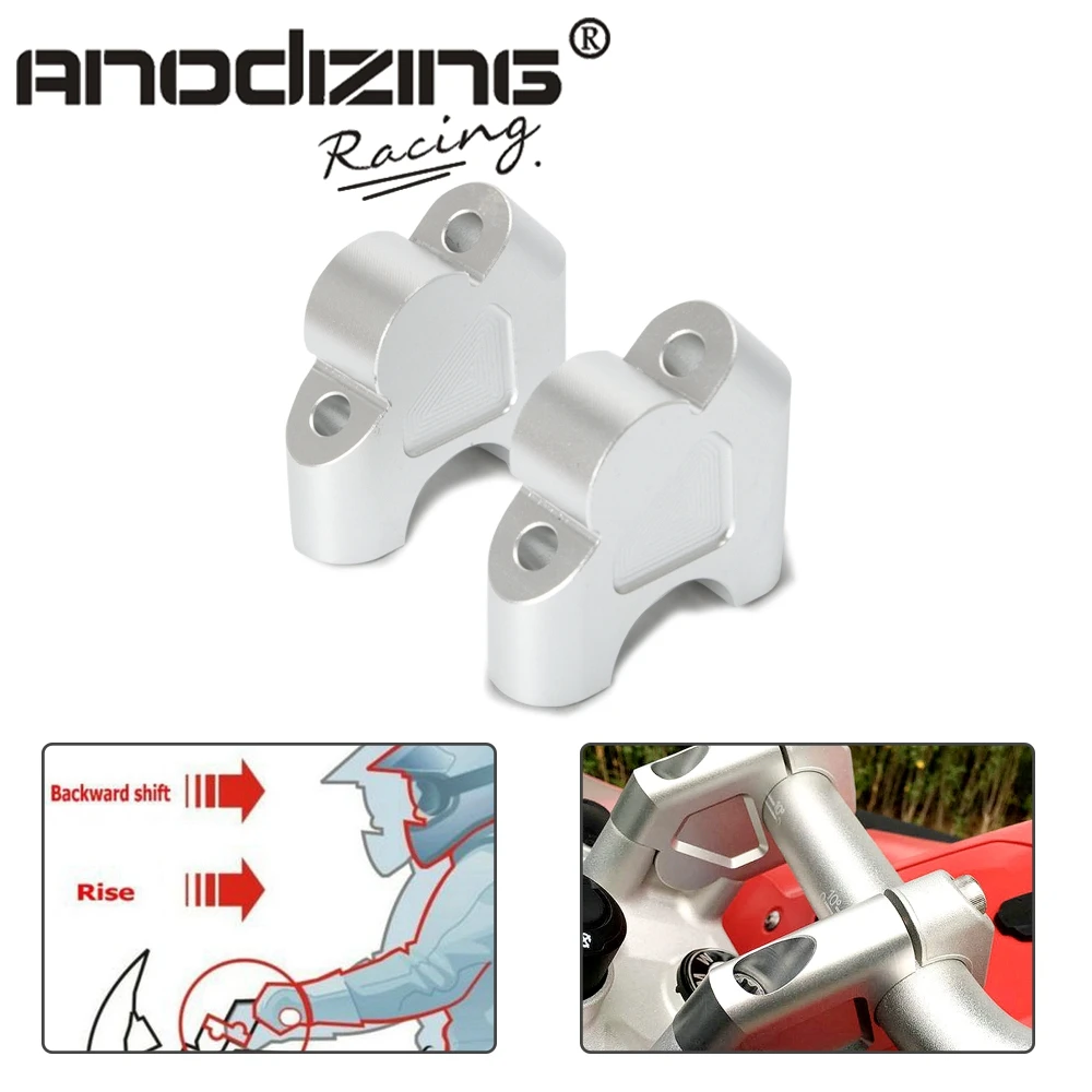AnXin Handlebar Clamp Raised Extend Handlebar Mounting Riser For BMW R1200GS LC 2013-2017 R1200GS ADV adventure 2014-2017