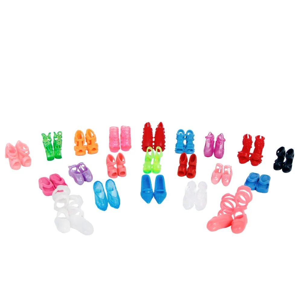 

10 pairs Female High Heel Shoes Court Shoes For Doll Best Gift For Girls Action Figure Toy Body Accessories Doll Accerssories