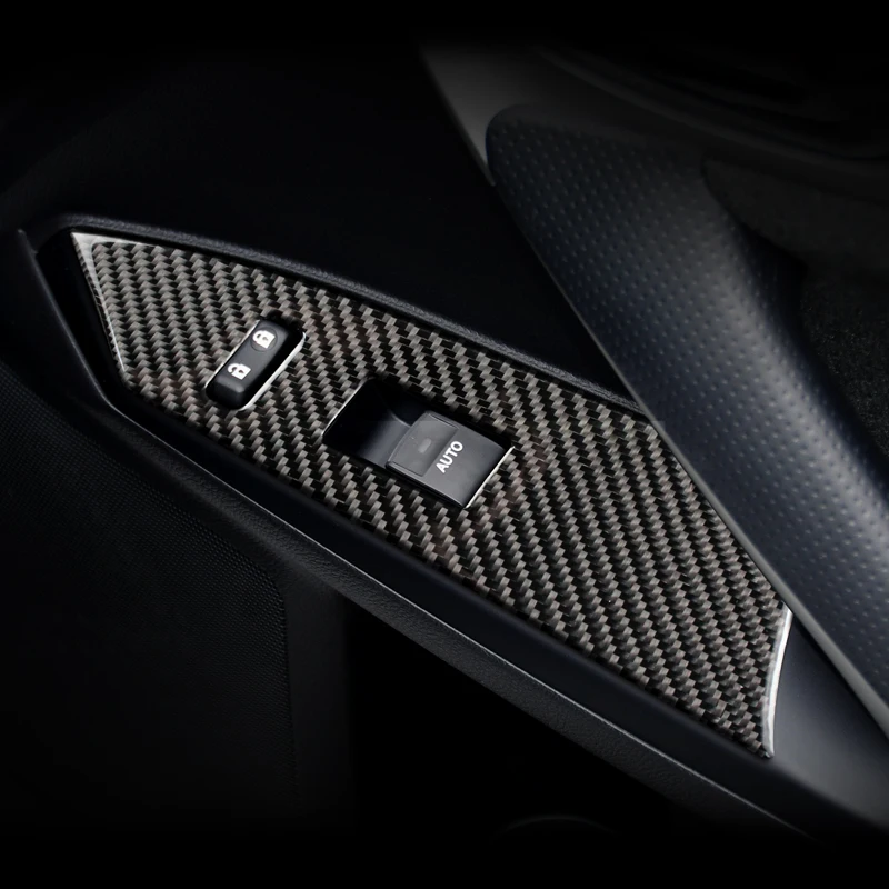 For LEXUS CT200h F-SPORT LHD RHD Car Interior Carbon Fiber Window Control Switch Panel Auto Sticker