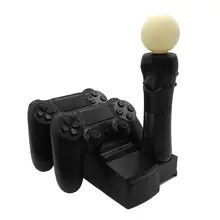 Складная Двухпортовая зарядная док-станция Подставка с 4 шт. держатель для консоли для PS4 серии контроллеров PS Move use