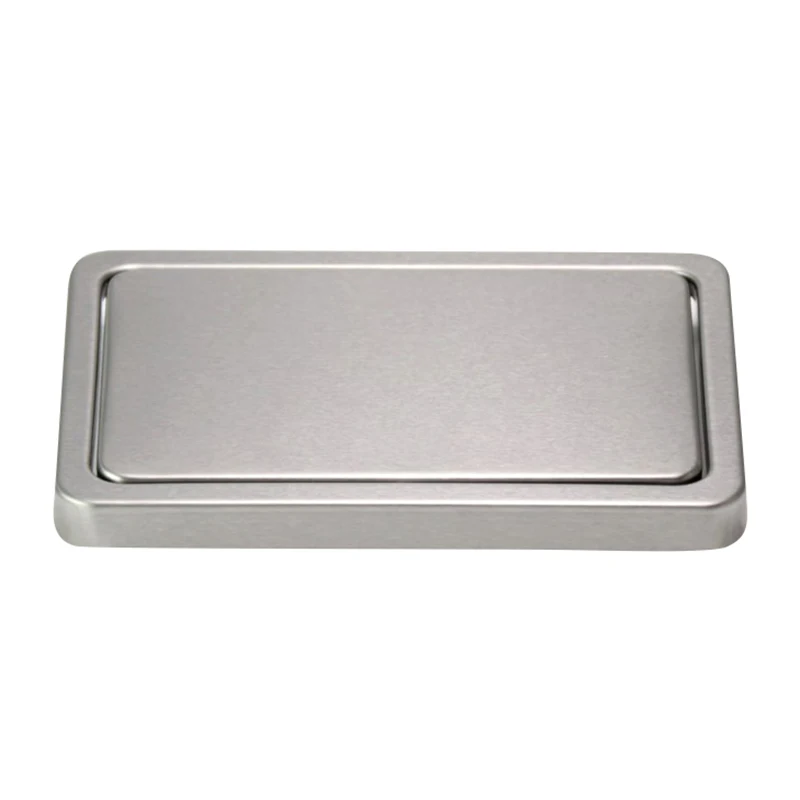 

Kitchen Flap Lid Stainless Steel Flush Recessed Built-In Balance Flap Cover Trash Bin Garbage Can Trash Lid Kitchen Counter To