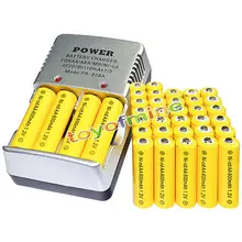 36 шт. AA батареи Bulk перезаряжаемые NI-CD 2800mAh 1,2 V желтый+ умное зарядное устройство