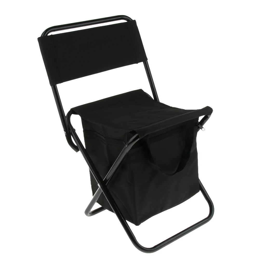 

Multi-Purpose Folding Camping Fishing Chair Stool Backpack with Cooler Insulated Picnic Bag