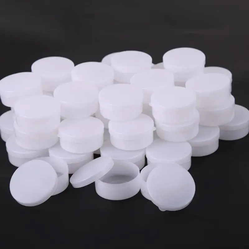 

50pcs 10g Empty Cosmetic Jar Pot Eyeshadow Face Cream Container Box (White)
