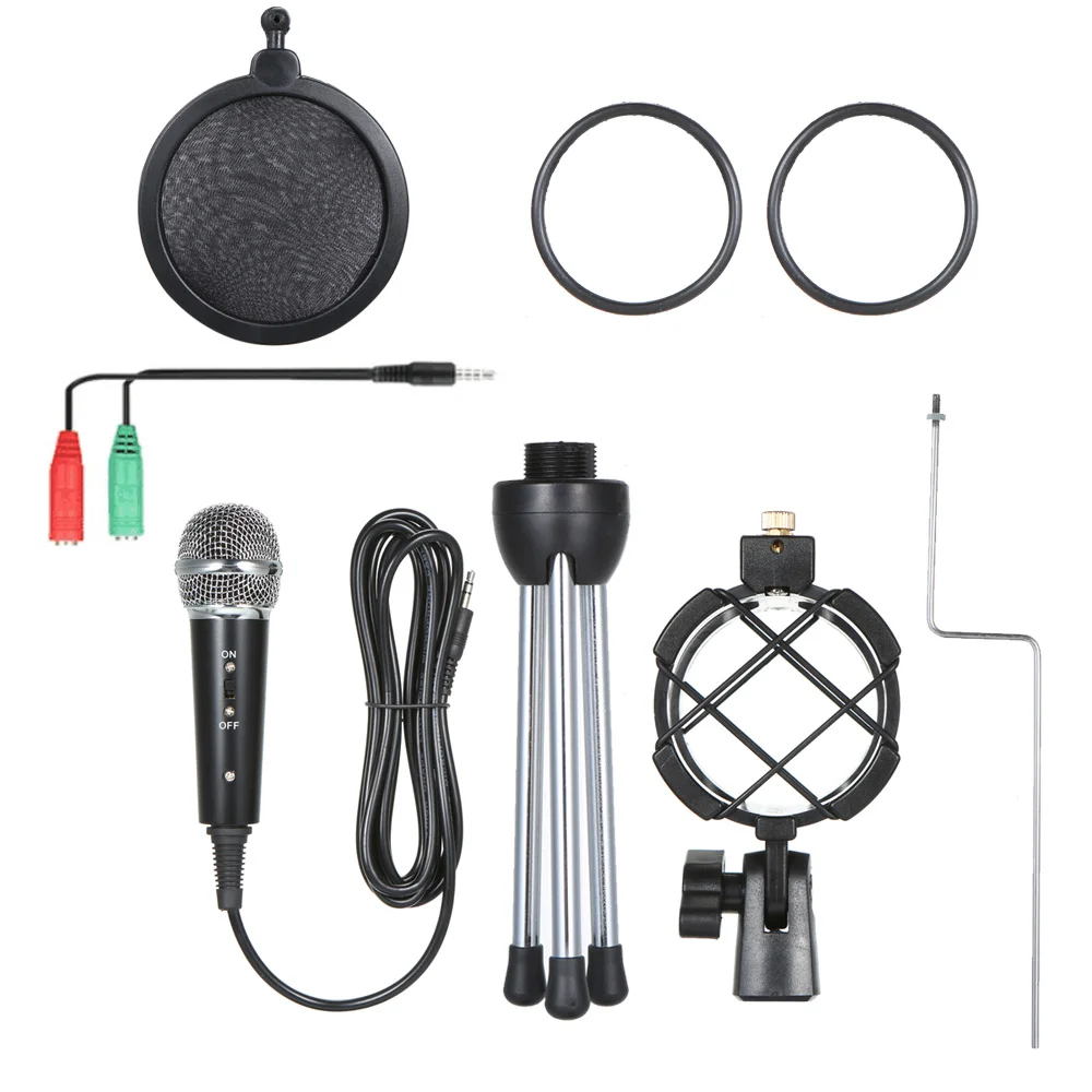 Professional Condenser Microphone Mini Portable Recording Set for Voice | Спорт и развлечения