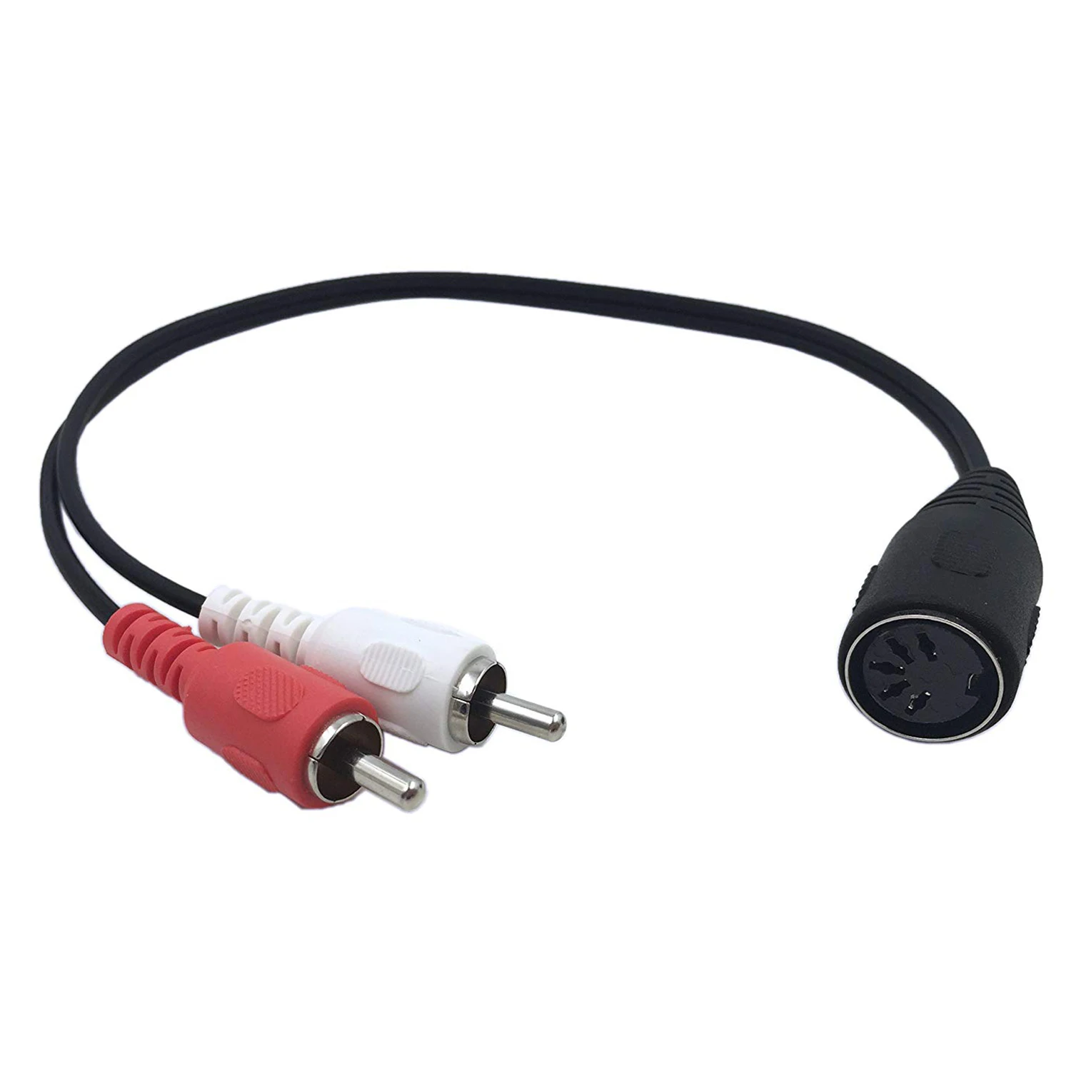 

5 Pin Din Female to 2 RCA Male Professional Grade Audio Cable for Bang & Olufsen, Naim, Quad.Stereo Systems (1ft)