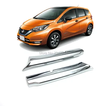 

For Nissan Note E12 2017 2018 2019 ABS Car Styling Body Sticker Cover Chrome Front Up Outlet Trims Grille Hood Frame Accessories