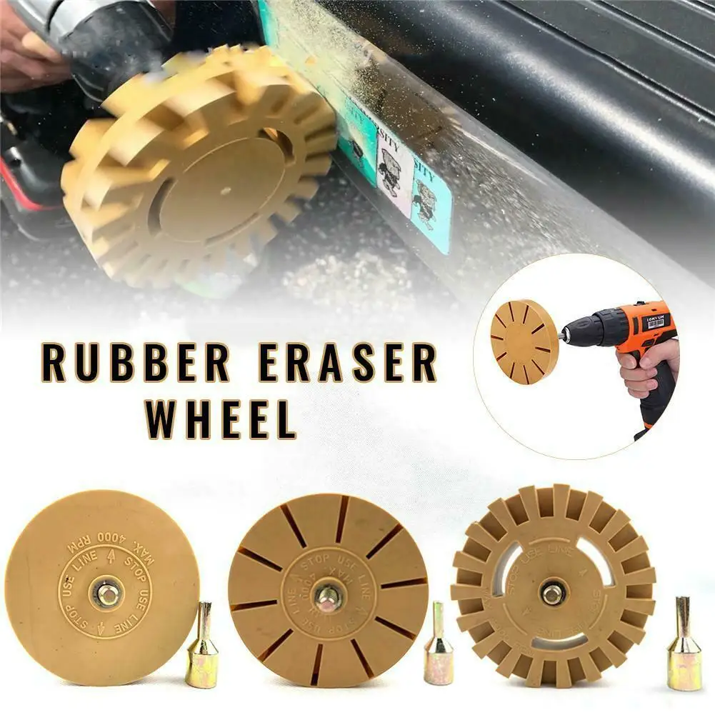 

Universal Rubber Eraser Wheel Remove Car Glue Adhesive Sticker Eraser Wheel Pinstripe Decal Graphic Auto Repair Paint Tool