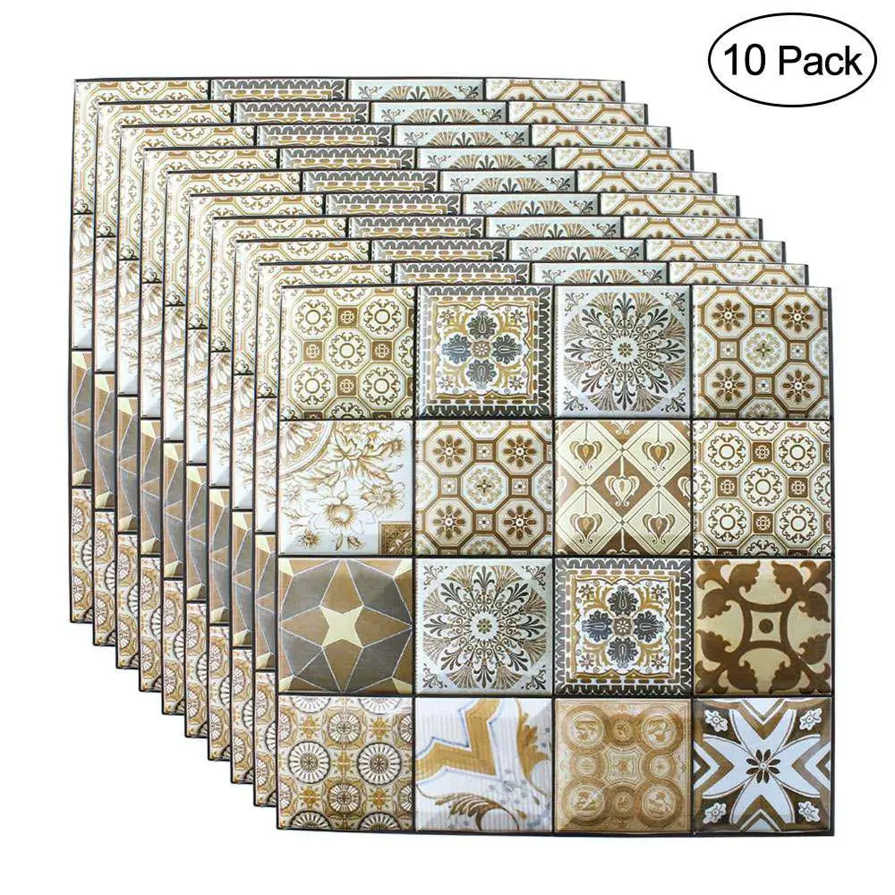

Self-adhesive 3D Brick Wall Stickers 10 Pcs 30*30CM Wallpaper Living Restaurant Room Decor Waterproof Wall Covering Wallpaper