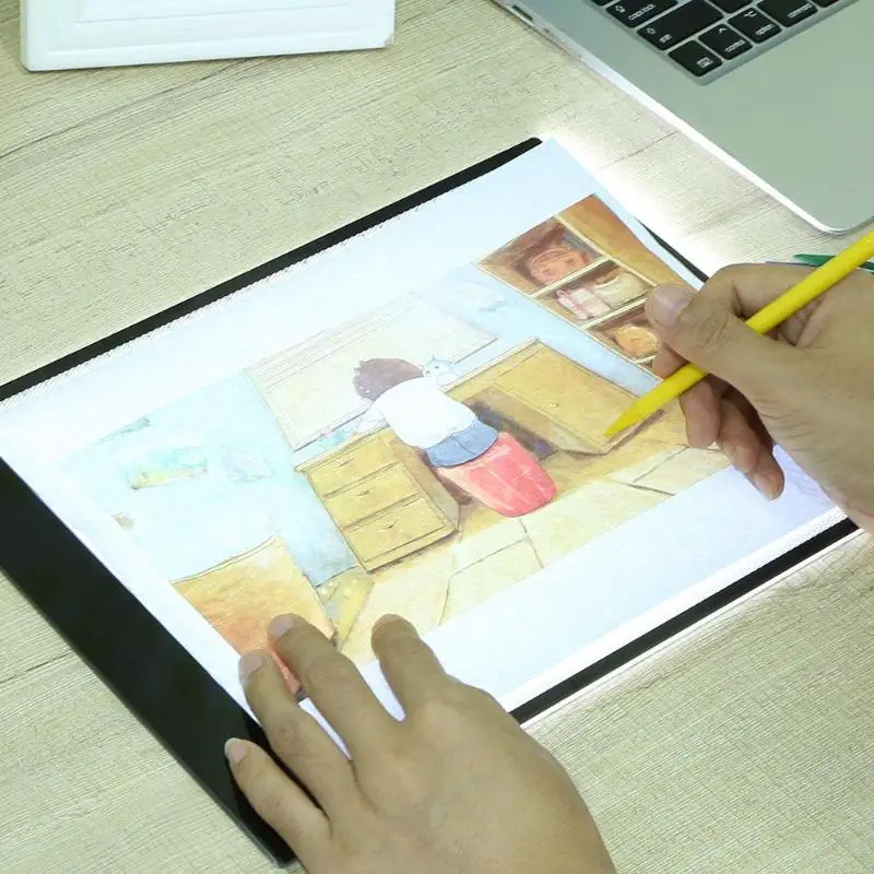 

A4 LED Digital Graphic Tablet Writing Painting Drawing Toys Tracing Panel Luminous Stencil Board Display LED Copy Pad Box Toys