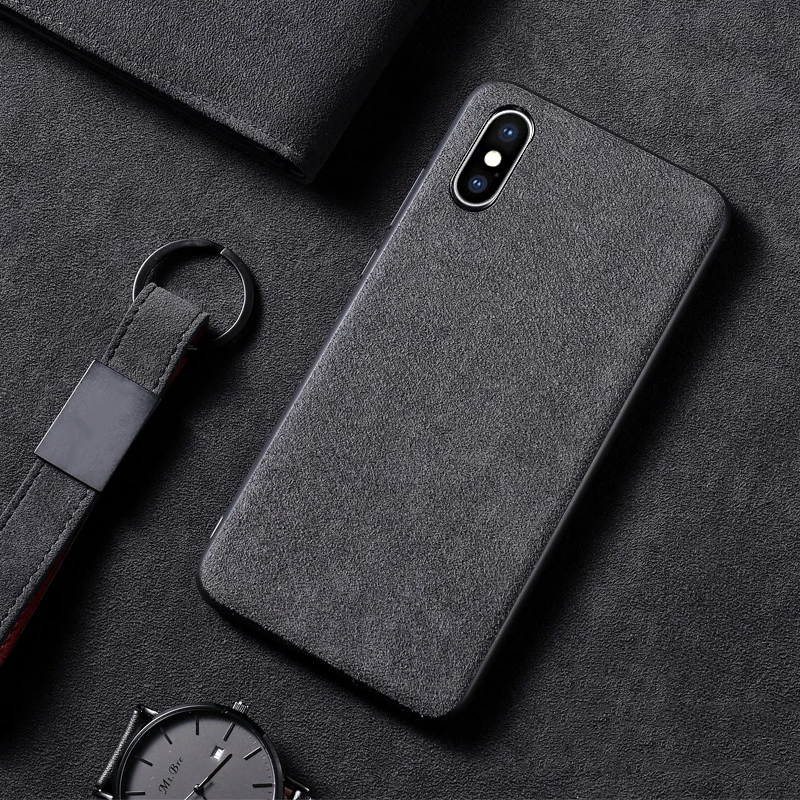 

ALIVO For iPhone XS case,Luxury Fabric Suede Leather(Made in China)+PC+TPU Fitted Case For iPhone 7 8 X XSMax XR Full Cover Capa