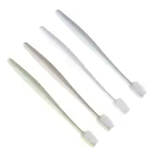 4 шт. мягкая и нано зубная щетка крошечные зубы щетка для глубоко полости рта чистящий набор(белый, хаки, светильник зеленый, серовато-синий