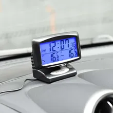 Многофункциональный автомобиль внутри и снаружи двойной термометр со светящимися новыми часами автомобиля электронные часы для автомобиля термометр автомобиля