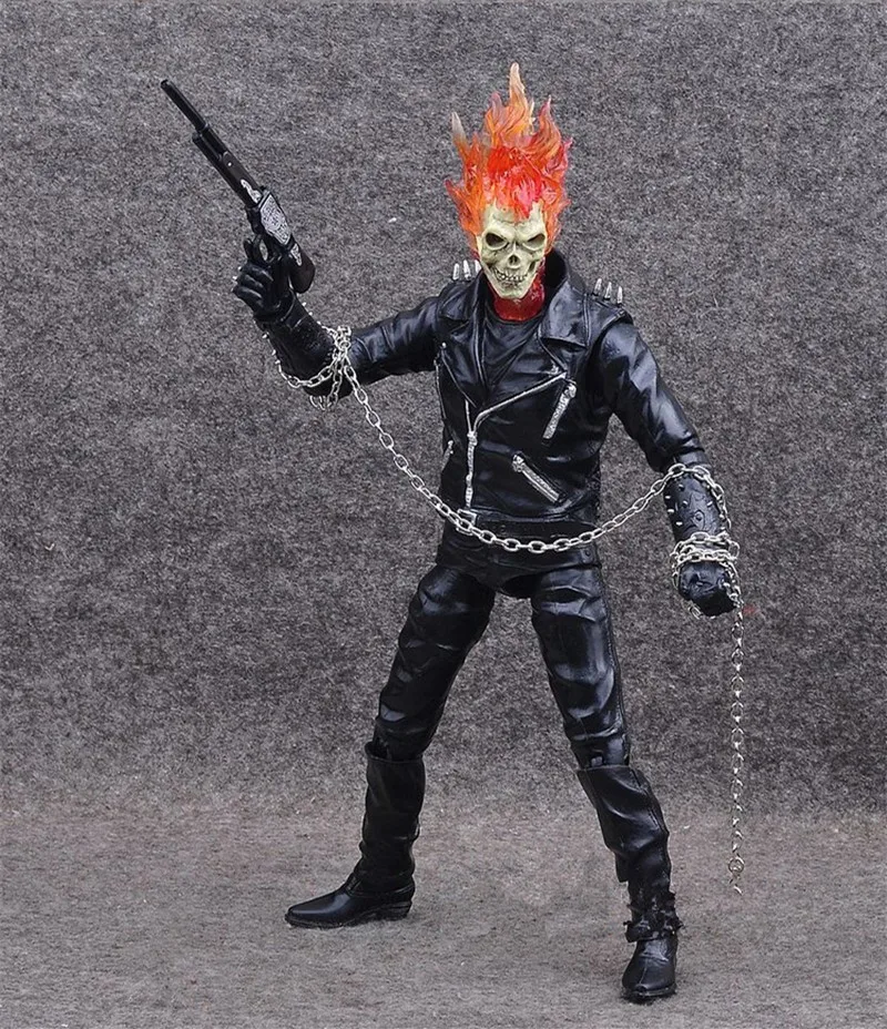 Привидение Rider Johnny Blaze фигурка игрушки Коллекционная модель куклы 23 см с