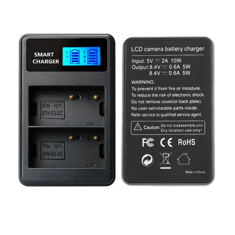En El3E/El3 Usb ЖК дисплей двойной порт зарядное устройство для Ni Kon D300S D300 D100 D200 D700 D70S D70
