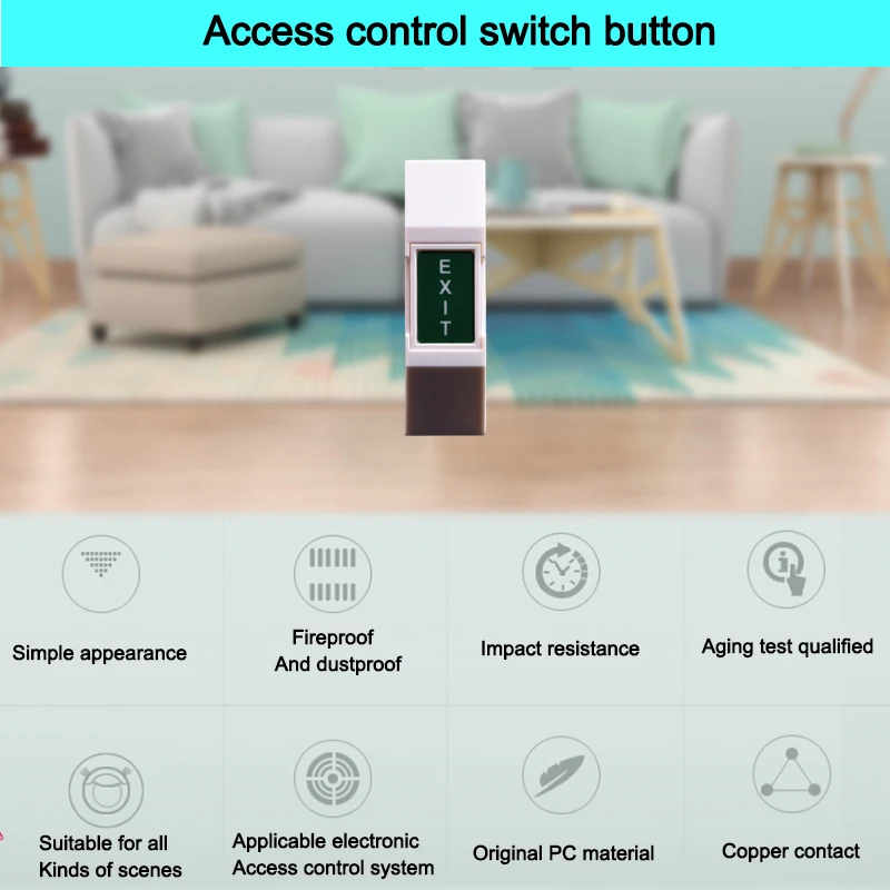 Door Exit Button Release Push Switch For Door Access Control System Electronic Door Lock NO COM Lock Sensor Switch Access Push