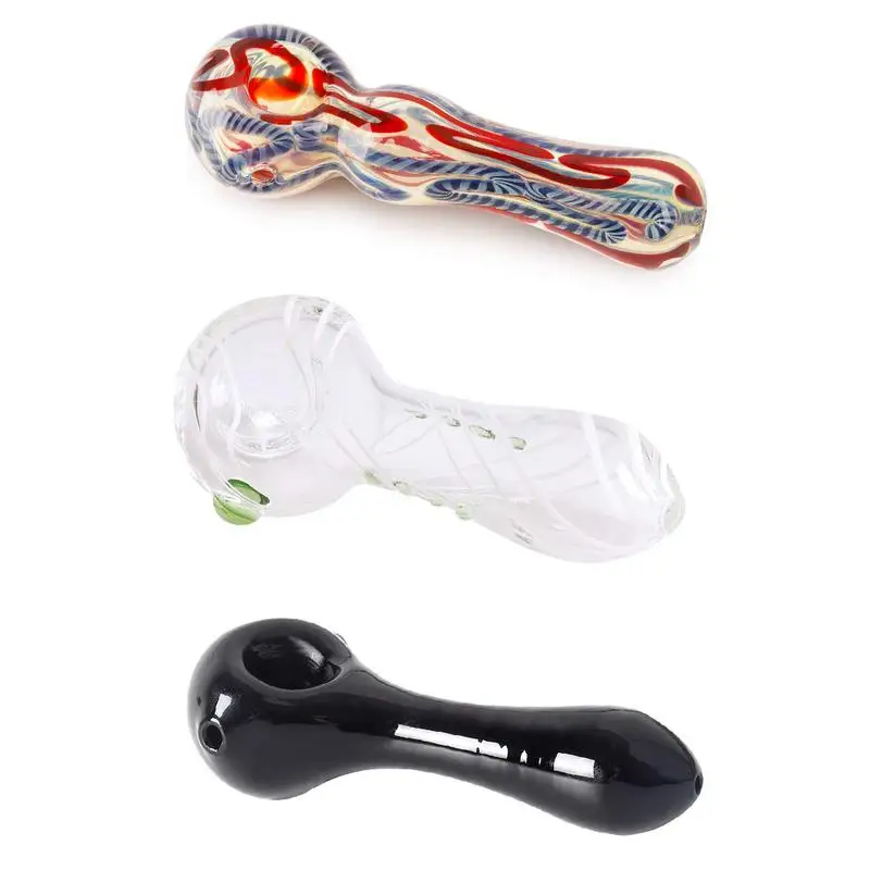 

Personalized Glass Herb Tobacco Pipe Unique Glass Smoking Pipes Cigarette Holder Filter For Men Universal Smoke Accessories