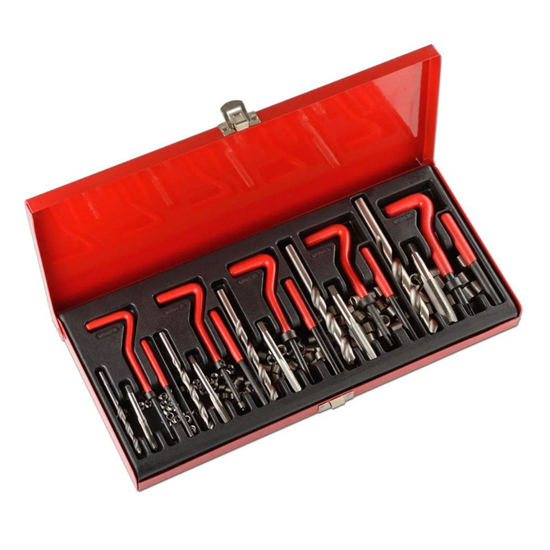 

131Pcs Professional Thread Repair Tools Kit Auto Engine Block Restoring Damaged Threads Drills Set M5 M6 M8 M10 M12