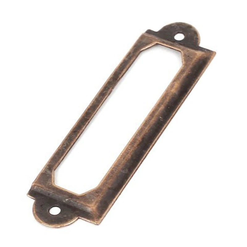 

CNIM Hot Library Desk Tag Holder 60x17mm File Drawer Label Copper 20 PCS