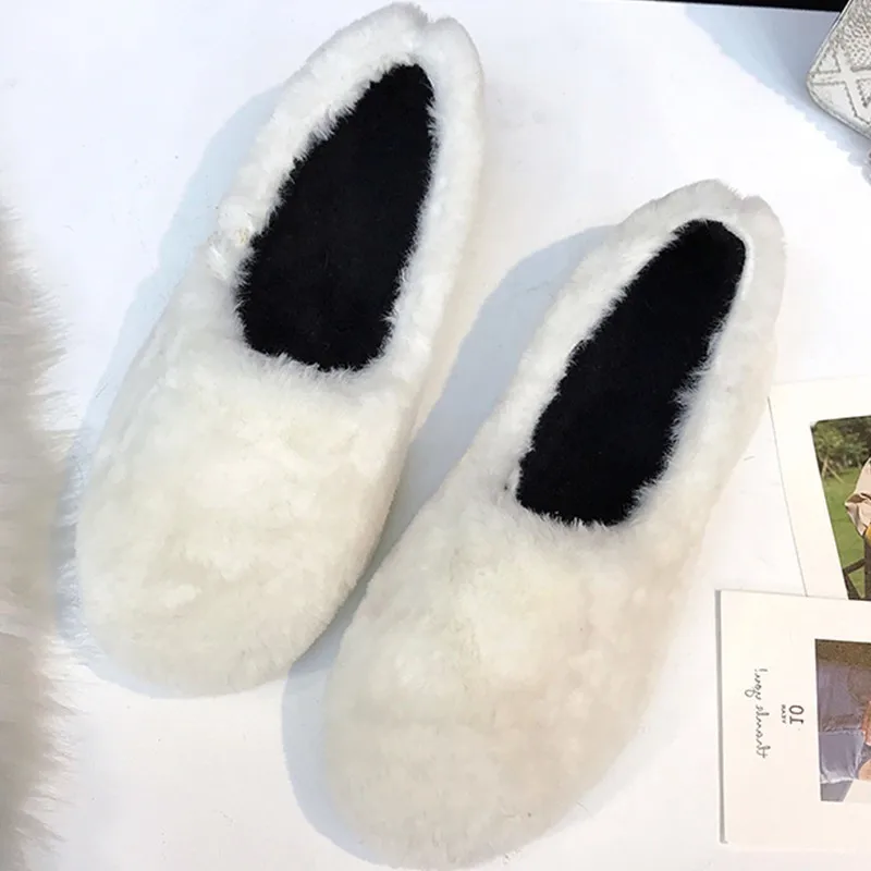 white slippers with fur