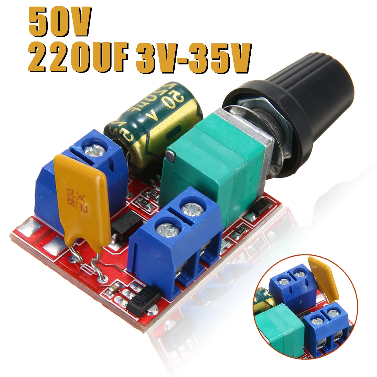

Mini DC Motor PWM Speed Regulator 3-35V 12V 24V Motor Speed Controller Module Adjustable Switch LED Fan Dimmer