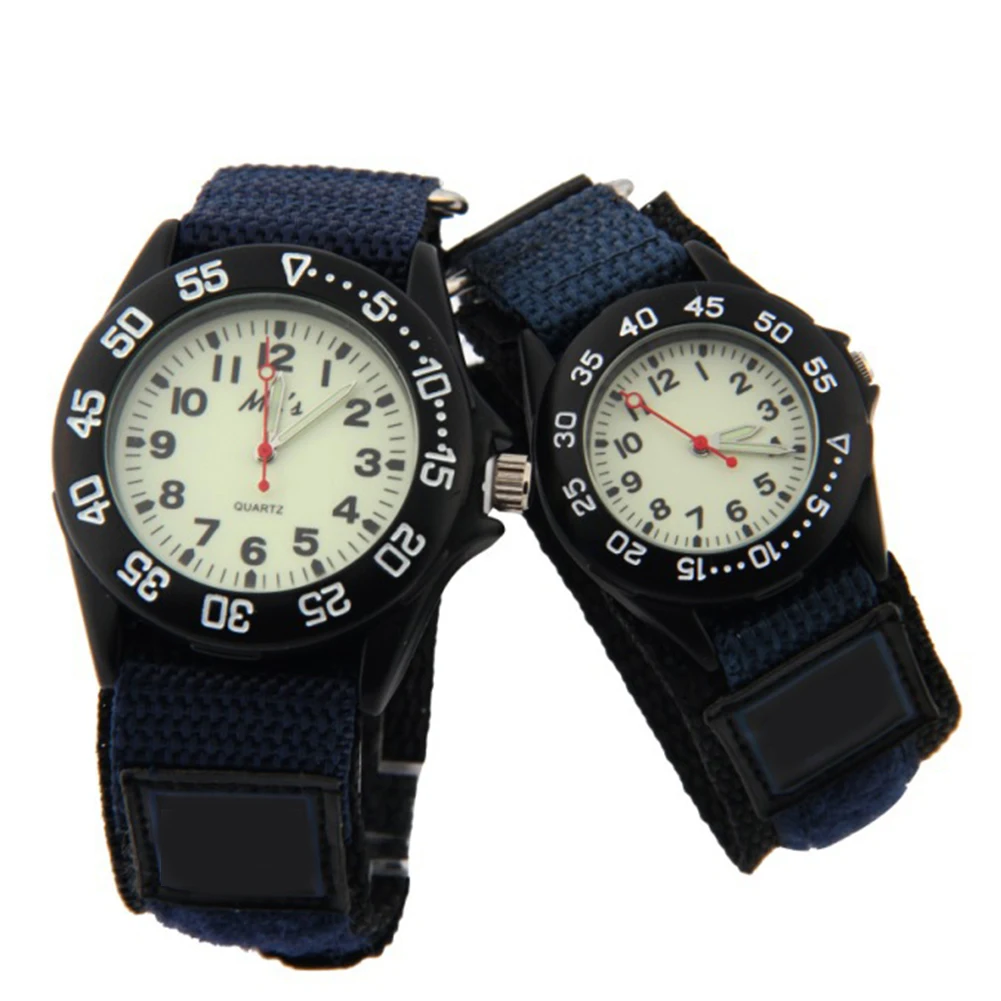 

Glowing Bracelet Dark Watch Luminous Boy Girl Magic Stickers Nylon Quartz Kids Children Antimagnetic Casual Anti-sweat