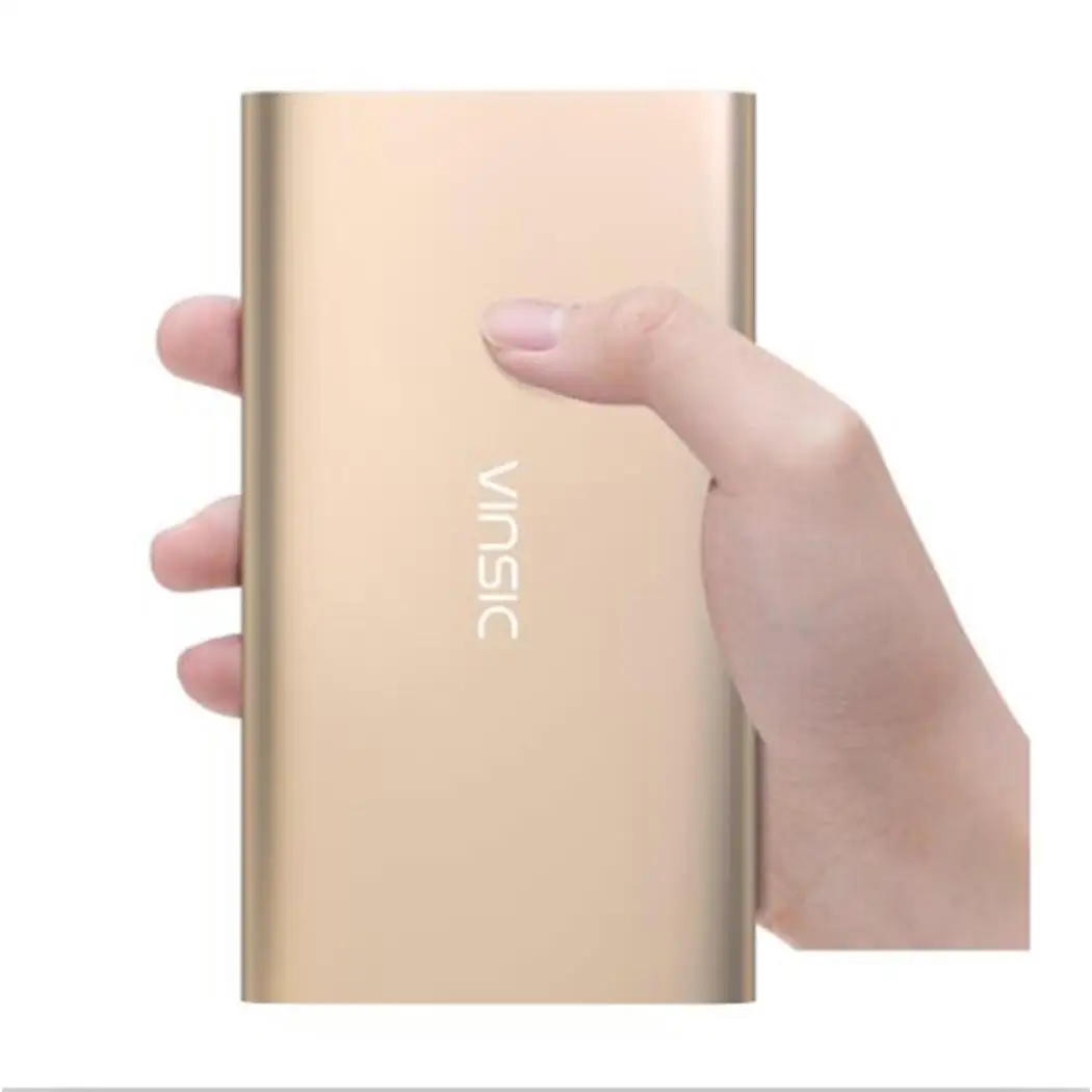 Vinsic Alien P11 ультра тонкий 12000mAh внешний аккумулятор 5V 2.4A двойное внешнее зарядное usb
