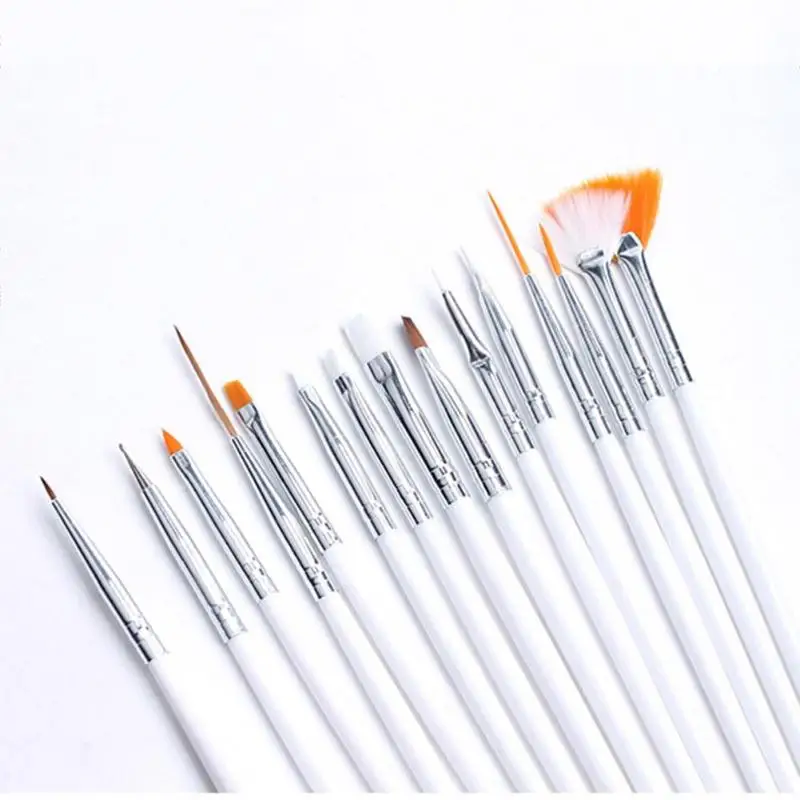 20 штук Профессиональный гель для ногтей ручка для рисования набор гвозди пунктирный рисунок щетки для полировки инструмент чертежная Ручка Маникюр Набор инструментов