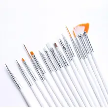 20 штук Профессиональный гель для ногтей ручка для рисования набор гвозди пунктирный рисунок щетки для полировки инструмент чертежная Ручка Маникюр Набор инструментов