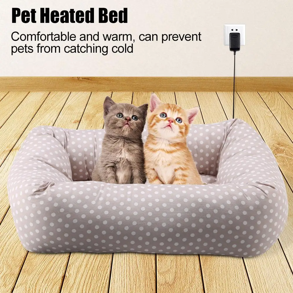 

Electric Heating Pet Mat Cat Small Dog Warm Heated Bed Pat Mat Winter Dog Bed Mat Pet Cushion Blanket Warm Paw Puppy Cat