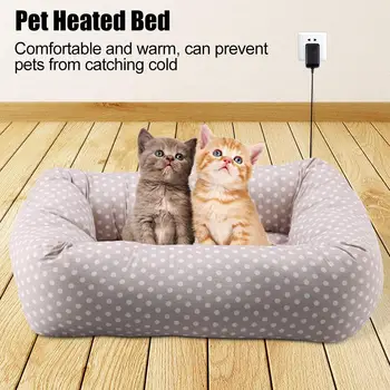 

Electric Heating Pet Mat Cat Small Dog Warm Heated Bed Pat Mat Winter Dog Bed Mat Pet Cushion Blanket Warm Paw Puppy Cat