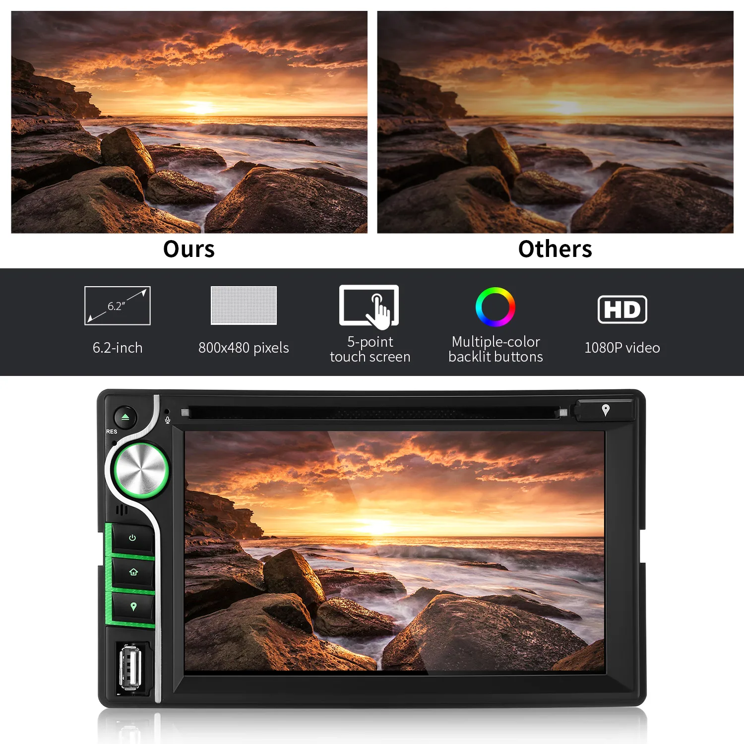 Cheap Clearance! ZEEPIN WH6503 Car Head Unit GPS Receiver 4GB+16GB 6.2-inch Disc Reader Audio Bluetooth Android 8.0 Car DVD Player 1 Cheap Clearance! ZEEPIN WH6503 Car Head Unit GPS Receiver 4GB+16GB 6.2-inch Disc Reader Audio Bluetooth Android 8.0 Car DVD Player 1