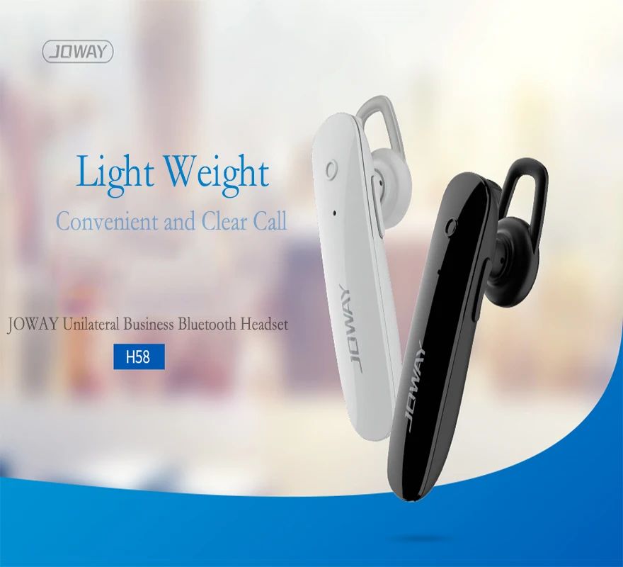 

JOWAY HP-58 Sports Wireless handsfree Bluetooth Headset/Earphone Ear-hung Stereo Mini Universal Bluetooth Headset Black/white