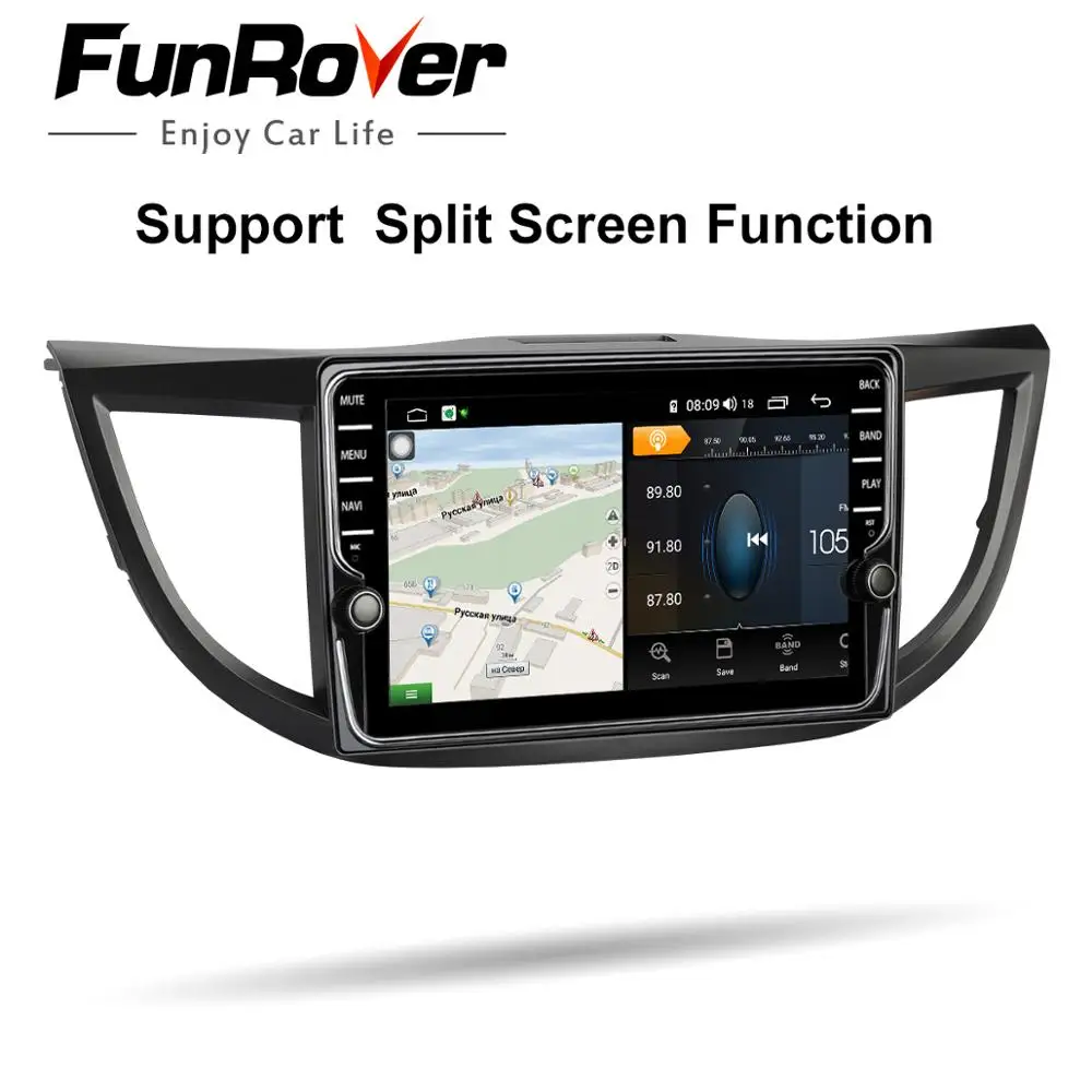 Perfect Funrover 8 Cores 4G+64G Android 9.0 Car Radio Multimedia Audio Player Navigation GPS 2Din For Honda CRV 2012 2013 2014 2015 2016 3