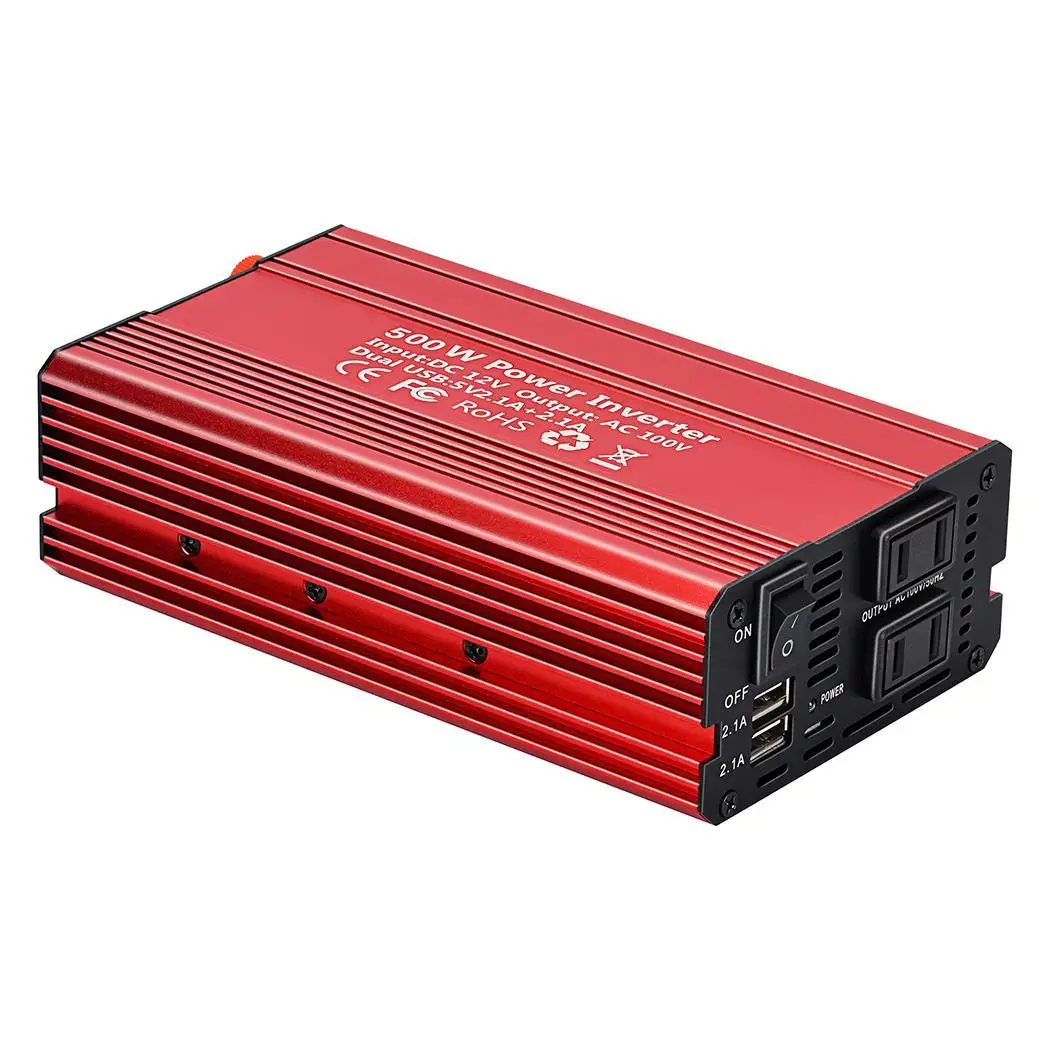 500 W автомобиля Мощность инвертор DC12V к AC110V/220 V 5 V 2.1A Dual USB 1000(Ш) 90(%) 50/60(Гц) автомобиля Мощность конвертер