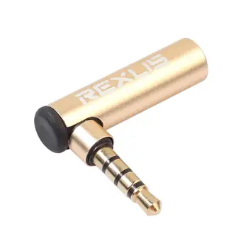 

90 Degree Right Angled 3.5mm Male To Female Audio Converter Adapter Connector L Type Stereo Earphone Microphone Jack Plug