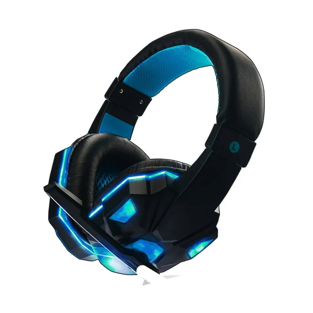 

Game Headset Gaming Headphone Computer Wired Earphones With Microphone Led Light Head Phones For Xbox One 360 PC