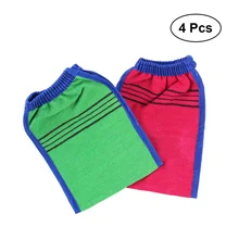 4 шт. скраб перчатки Отшелушивающий тела Отшелушивающий Спа глубокое очищение двухсторонняя перчатка рукавица для мужчин и женщин