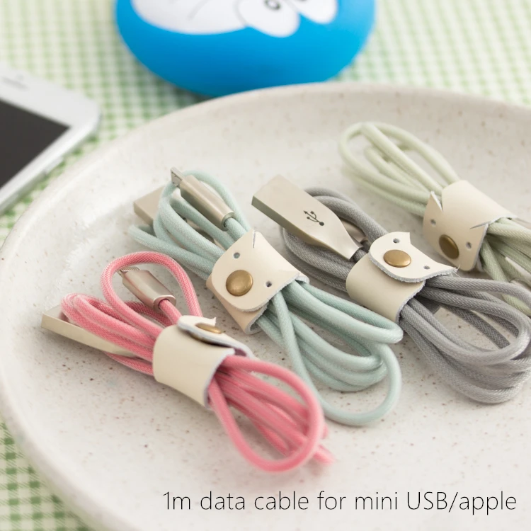Iphone/ipad 1 m بيانات كابل + سريع تهمة كابل ، 2.4A ، مستقرة و نقل سريع ، مصغرة USB ، التصميم الأصلي ، مضفر الأسلاك ، متعددة الألوان