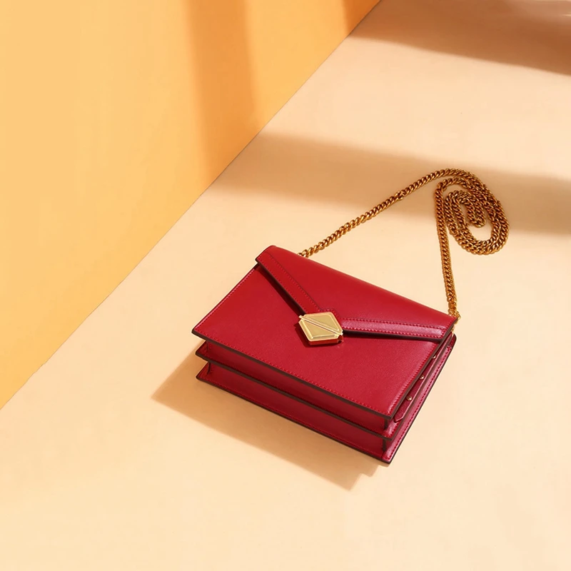 

Sendefn Small Shoulder Bag Women's Zipper Buckle handbag Beautiful Trend Envelope Diagonal Small Square Bag Leather 3 color