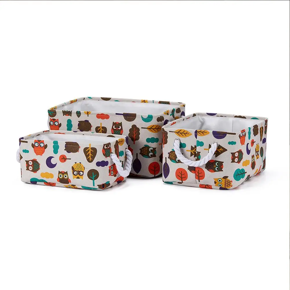 

Cartoon Storage Box Toy Clothes Organizer Canvas Desktop Finishing Storage Box Home Debris Organizer Living Room Decoration