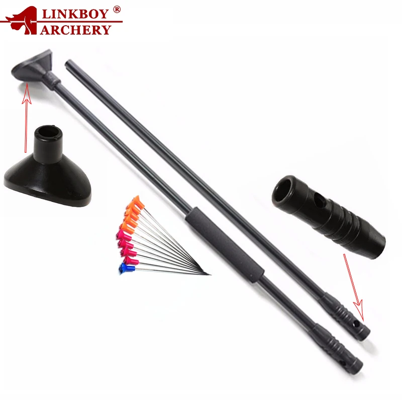 Linkboy الرماية M50 الأسود الصيد Blowgun مع تقاطع أنبوب 10 قطعة الإبر المعدنية رغوة قفاز لراحة قبضة اليد صالح الصيد الرماية