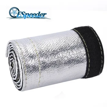 

ESPEEDER Universal 2cm 2.5cm 3cm Glass Fibre Metallic Heat Shield Thermal Sleeve Insulated Wire Hose Cover Shroud Car Parts