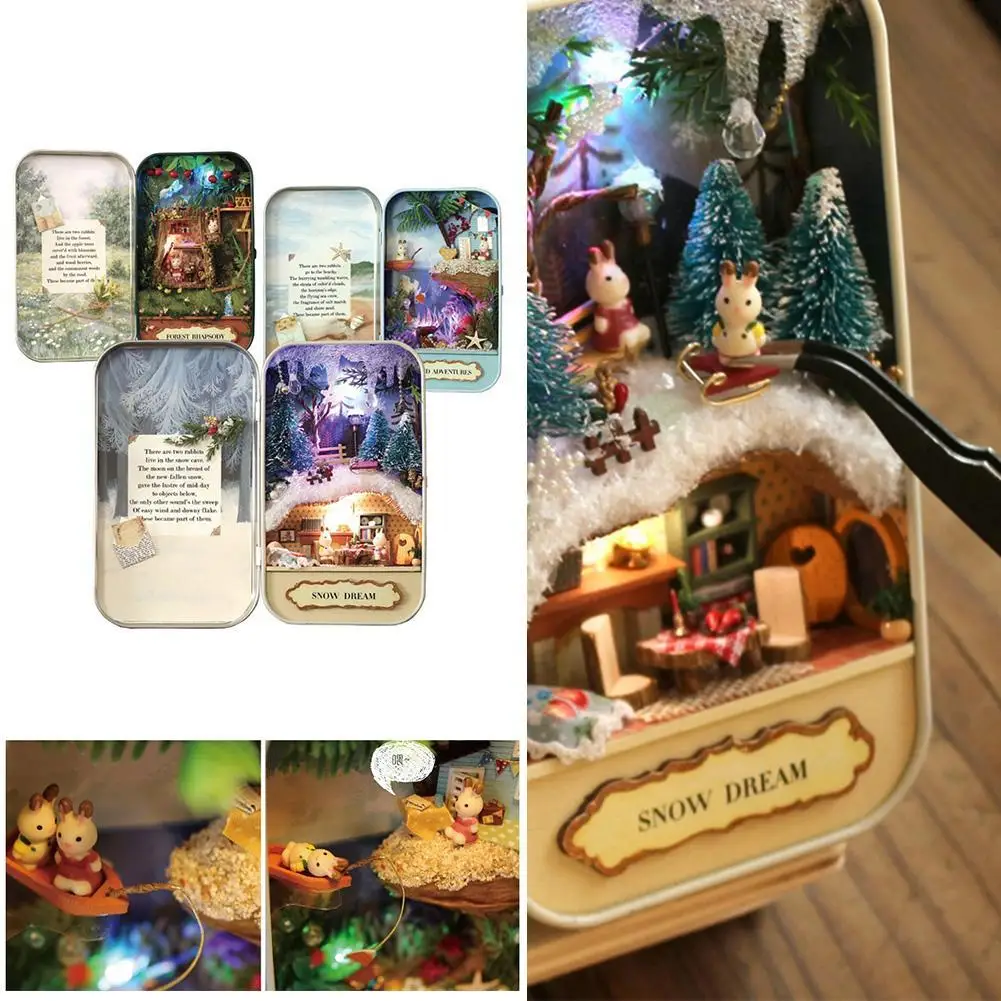 3D DIY Кукольный дом миниатюрный деревянный пазл кукольный домик Miniaturas мебель дом кукла на день рождения Рождественский подарок для детей друзей