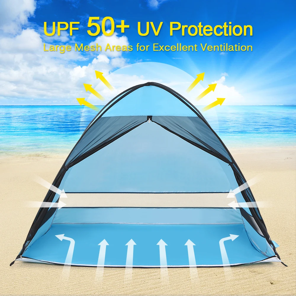 جديد خيمة للشاطئ الشمس المأوى مع مكافحة البعوض شبكة في الهواء الطلق خيمة تستقيم تلقائيا كابانا الشمس التظليل مكافحة الأشعة فوق البنفسجية خي... جديد خيمة للشاطئ الشمس المأوى مع مكافحة البعوض شبكة في الهواء الطلق خيمة تستقيم تلقائيا كابانا الشمس التظليل مكافحة الأشعة فوق البنفسجية خي...