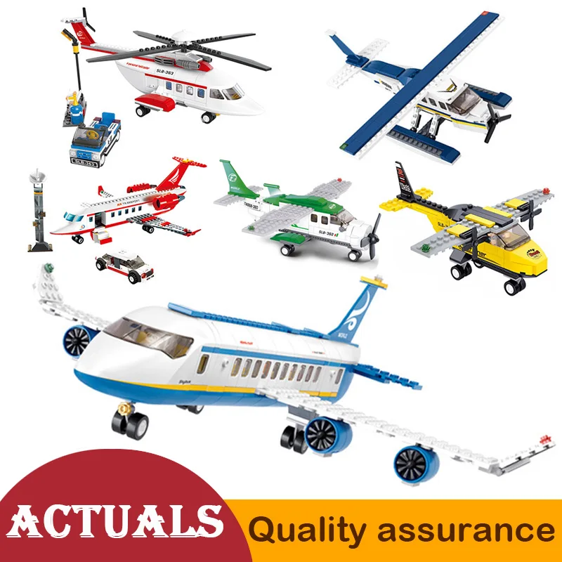 

6 Styles Sluban Airbus Airplane Building Blocks Plane Set Model Bricks Educational Toys for Children Compatible with Lego Plane