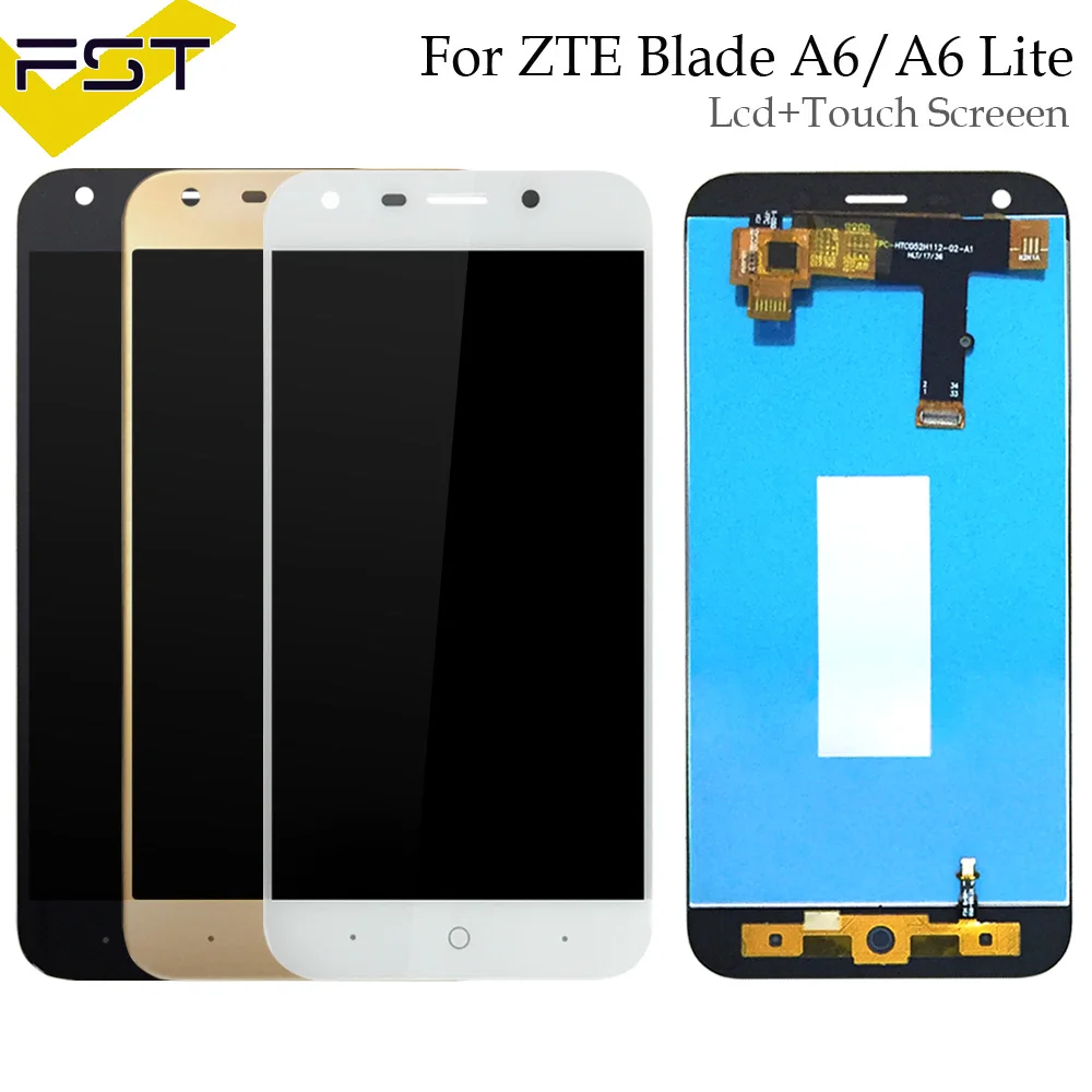Дешево Черный белый для zte Blade A6 A6 Lite ЖК дисплей и инструмент для ремонта сенсорного экрана в сборе запчасти с инструментами + клей для zte Blade A0620