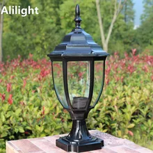 Винтаж фонарь на капитель колонны Goalpost Light модные хрустальные люстры свет Открытый водонепроницаемый светильник 110 V/220 V E27 светодиодное ландшафтное освещение дома приспособление