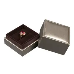 Изысканные свадебные Цепочки и ожерелья браслет серьги кольцо упаковка ювелирных изделий Коробка для хранения бумага с имитацией кожи