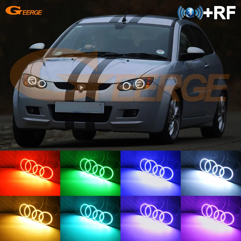 Us 49 56 11 Off For Proton Satria Neo 2006 2013 Excellent Rf Bluetooth Controller Multi Color Ultra Bright Rgb Led Angel Eyes Halo Ring Kit In Car